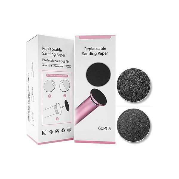 Electric Foot Callus Remover - for Feet,Adjustable Speed Scrubber with 60 Pcs Sandpaper Discs,Professional Pedicure Tool Dead Skin and Calluses Matte Purple