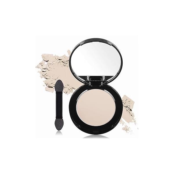 MEICOLY White Single Eyeshadow with Mirror,Matte Eye Shadow for Halloween Makeup,Pressed Powder Eyeshadow,Matte Shade Eyelid Color Makeup Women Girls,High Pigment,Long Wear,Waterproof,Natural