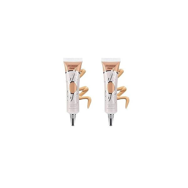 2 Pack Matte Eyeshadow Primer for Oily Lids Black No Crease Eye Makeup Base Waterproof & Smudge-proof Long Lasting Cream Liquid Eye-shadow All Shadows (Set C)