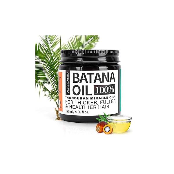 Organic Batana Oil for Hair Growth, 100% Pure from Honduras, Treatment Thick and Strong Hair, 4 fl oz