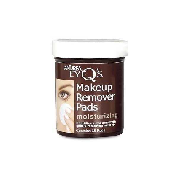 Andrea Eye Q's Make Up Remover, Moisturizing, 65 pads