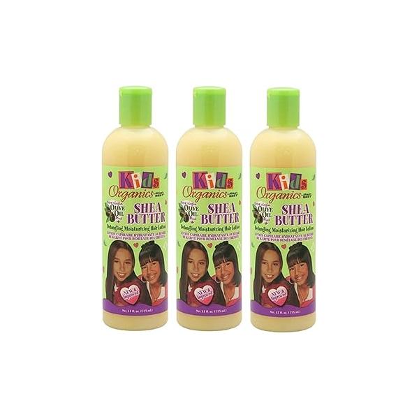 Africa's Best Kids Organics Shea Butter Detangling Moisturizing Hair Lotion 12 oz (Pack of 3)
