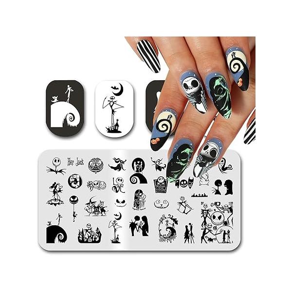 6 Sheets Christmas Nail Stamping Plates Winter Snowflake Snowman Stamper Template Kit Xmas Lights Gloves Bell Gifts Tree Elk Design Decorations Supplies