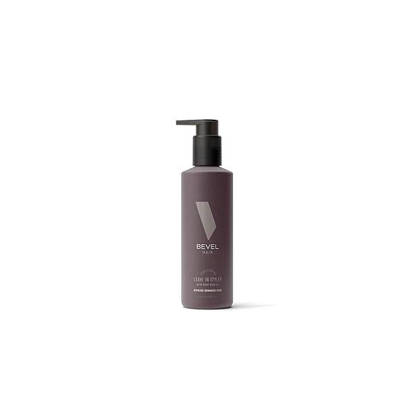 Bevel Leave In Conditioner for Men - Curly Hair with Hemp Seed Oil and Biotin, Detangles Moisturizes Strengthens Hair, 7 Oz