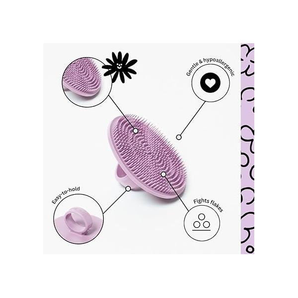 Boie USA Face Scrubber - Handheld Facial Tool, Deep Cleansing Exfoliating Brush. Fights Acne with Gentle, Silicone-Like Bristles, Long Lasting, & Hypoallergenic (Pink)
