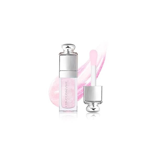 Hydrating Lip Glow Oil, Oil Gloss Transparent Toot Tinted Nourishing Long Lasting Repairing Lightening Lines (CHERRY) 0.2 OZ