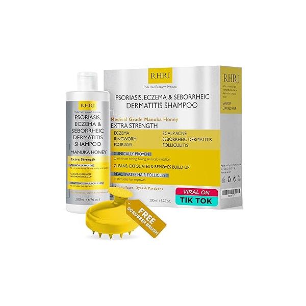 Anti Fungal Pre Shampoo Scalp Scrub for Psoriasis, Eczema & Seborrheic Dermatitis | DHT Blockers, Mineral Complex Tea Tree Oil Soothes and Promotes Hair Growth Men Women