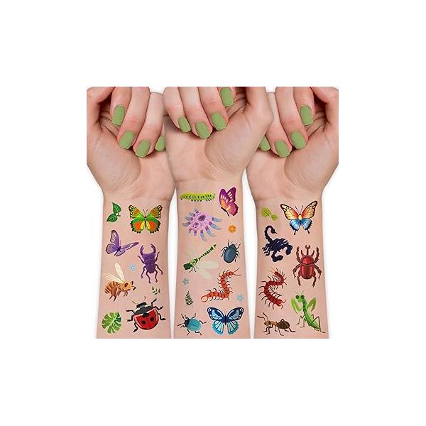 Yazhiji 36 Sheets Temporary Tattoos for Kids Boys Girls Adults Great Party Favors and Decorations