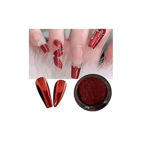 Holographic Mirror Gold Nail Chrome Powder Effect Metallic Dust Sequins UV Gel Pigment for Art Decoration, Nails