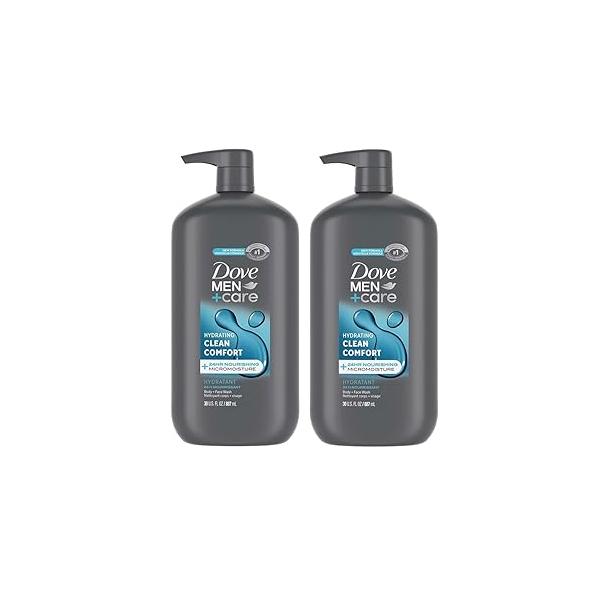 Dove Men+Care Body and Face Wash Hydrating Clean Comfort for Men with 24-Hour Nourishing Micromoisture Technology, 30 oz. 2pack