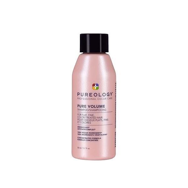 Pureology Pure Volume Shampoo - For Flat, Fine, Color-Treated Hair, Adds Lightweight and Body, Clarifies Buildup, Sulfate-Free & Vegan