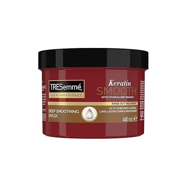 TRESemmé Keratin Smooth Deep Smoothing Mask rinse-out hair treatment with hydrolysed keratin for soft, shiny, frizz-free 440 ml
