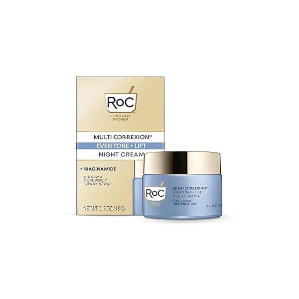 RoC Multi Correxion 5 in 1 Restoring/Anti Aging Facial Night Cream with Hexinol, 1.7 Ounces (Packaging May Vary)