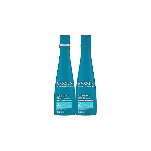 Nexxus Ultralight Weightless Shampoo & Conditioner for Dry, Frizzy Hair - Smooth Treatment to Block Out Frizz, 13.5 oz (Pack of 2)