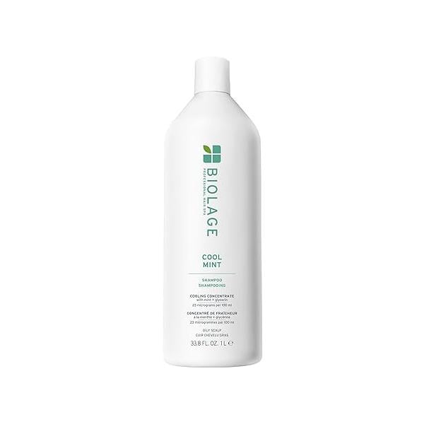 Biolage Cool Mint Shampoo - Balancing for Oily Scalp, Gently Cleanses, Refreshes & Helps Balance, Glycerin, Vegan Paraben-Free