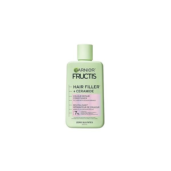 Garnier Fructis Hair Filler Color Repair Conditioner with Ceramide, Smoothing & Sulfate Free for Colored, Bleached Hair, 10.1 Fl Oz, 1 Count