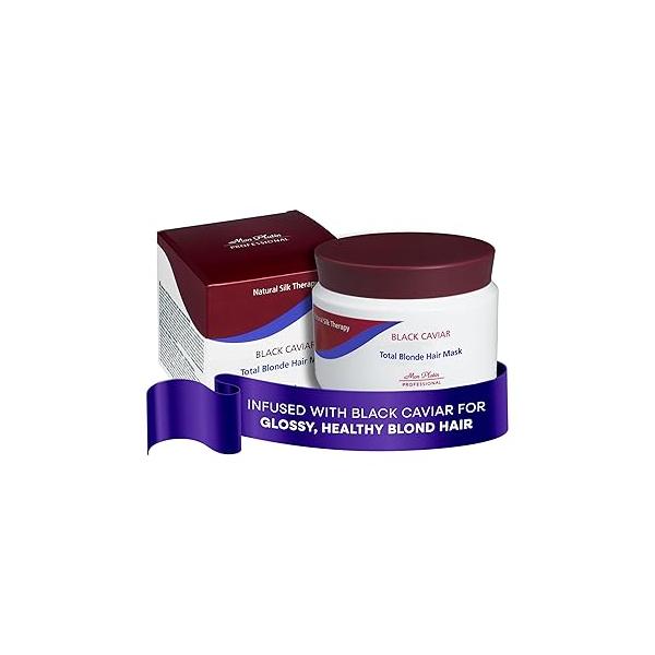Black Caviar Blonde Hair Mask - Intensive Moisturizing Treatment for blonde, bleached, or Color Treated Special Antistatic Formula,SLS/Salt Free 500ML