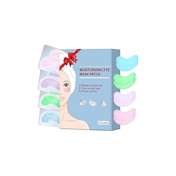 Under Eye Patches for Dark Circles Mask Puffy Eyes Spa Gifts Women Moisturizing Gel Wrinkles with Collagen Hyaluronic Acid Aloe Vera and Snail Travel Skin Care 8 Pairs