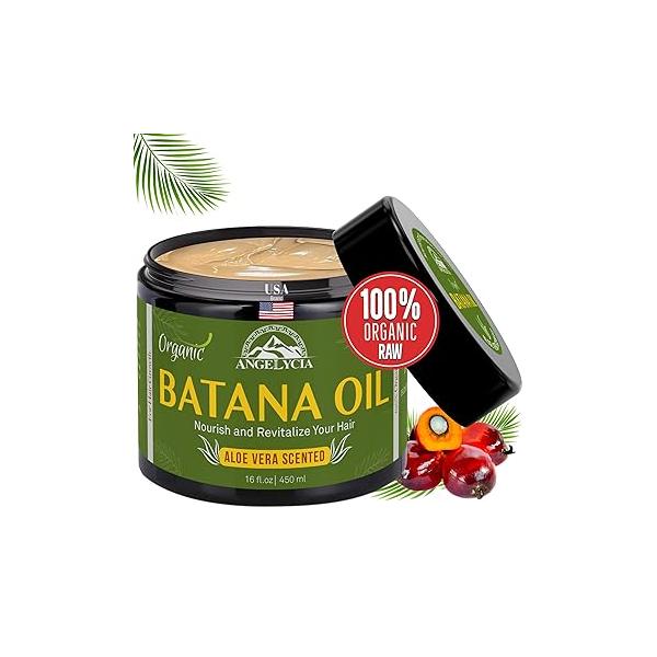 Batana Oil For Hair Growth | 100% Organic Raw Dr. Sebi from Honduras Prevent Loss All Types Mask (16, Ounces)