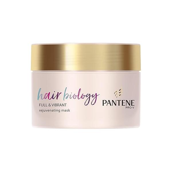 Pantene Hair Biology Mask Full and Vibrant, Rejuvenating Thickener Mask, Repair Treatment For Fine, Thinning Coloured Hair, 0% Parabens, Colourants Mineral Oils, 160ml
