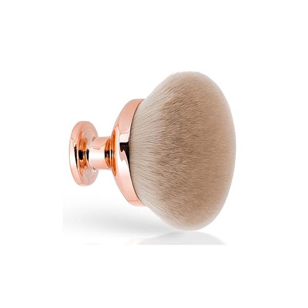 Blend & Blur Extra Large Body Makeup Brush for Self Tanner,Leg Bronzer Tan Applicator, 90mm Wide Round Head Kabuki For Application with Drawstring Velvet Bag (Purple)