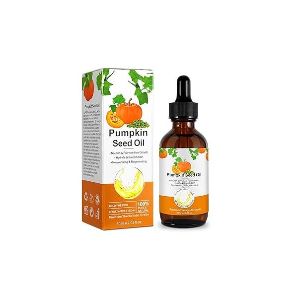 2 Pack Pumpkin Seed Oil, Oil for Hair Growth