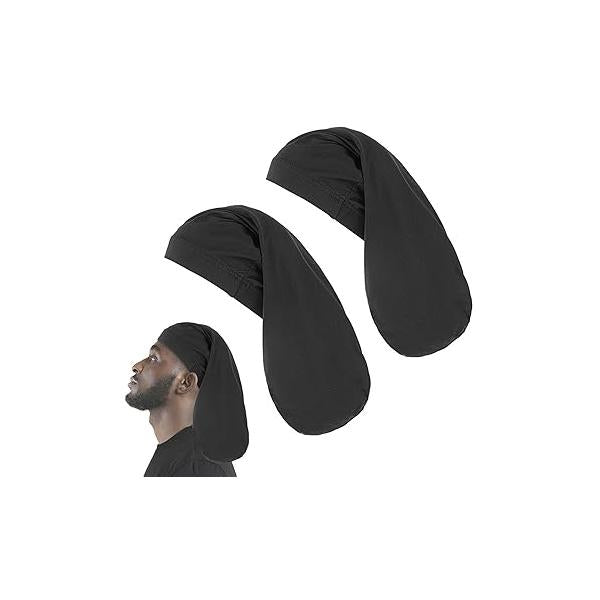2 Pieces Dreadlock Cap Large Satin Bonnet for Sleeping Long Hair Dreads Head Wrap Loc Caps Dreadlocks Curly Braids Wave, Shower Accessories Women Men