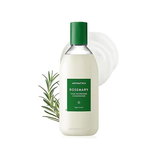 AROMATICA Rosemary Hair Thickening Conditioner 13.53oz/400ml, Vegan for damaged hair and dry - Moisturizing For Men Women