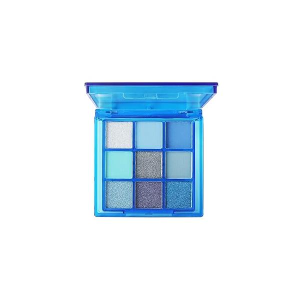 MEICOLY 9 Colors Glitter Eyeshadow Palette,Upgraded Black Smokey Gray Silver Eyeshadow,Eye Shadow Eye Makeup,Shimmer Matte Palette with Mirror sombras negra para ojos de