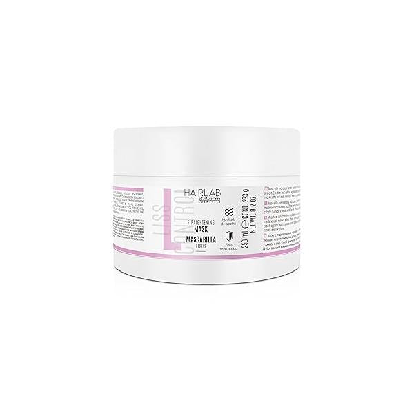 SALERM - Smoothing Hair Mask Lisos Lab 250 ml Perfect for Unruly With Hydrolyzed Keratin and Coconut Oil Heat Protector Eliminates Frizz