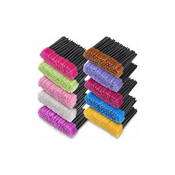 1000 PCS Disposable Eyelash Mascara Brushes Wands Applicator Makeup Brush Tool Kits,Pink