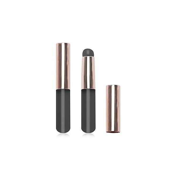 2 Pack Silicone Lip Brush With Round Heads Reusable Mask Applicator for Natural Blending(Pink)