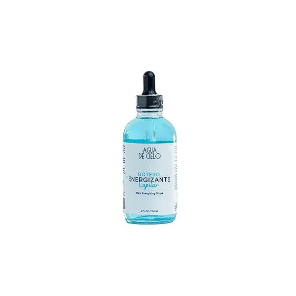 Agua de Cielo Hair Energizer - Powerful Drops to Stimulate Follicle for Healthy & Scalp, Nourishes Scalp Energizes Hair, Infused with Biotin, Ginger Peppermint 4 Oz
