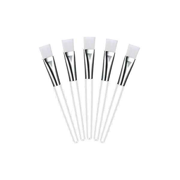 24 Pieces Facial Mask Brush Transparent Face Cosmetic Makeup Brushes Tools for Eye Application and DIY Needs