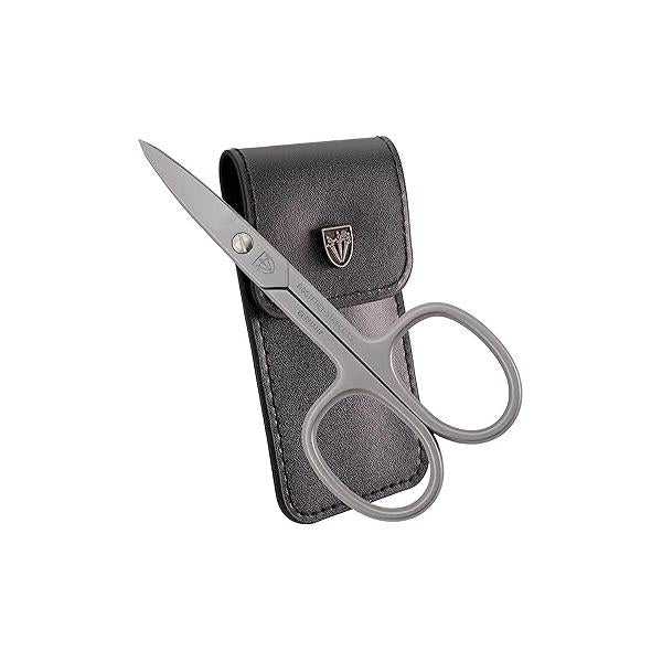 3 Swords Germany - brand quality STAINLESS STEEL INOX CURVED CUTICLE SCISSORS (1 PIECE) with case for manicure pedicure nail care by Made in