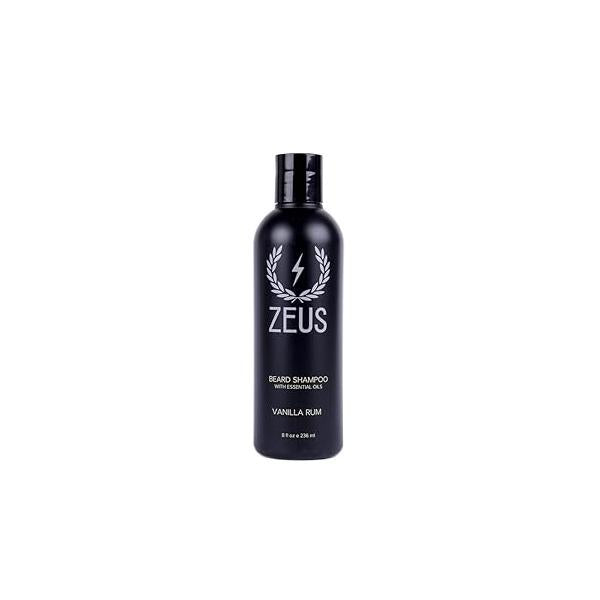 ZEUS Beard Shampoo Wash, Infused with Green Tea & Natural Ingredients to Cleanse and Soften - 8 oz. Made in USA Sandalwood