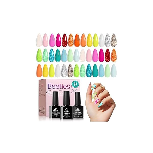 Beetles Nail Stamp, 4Pcs French Tip Tool Easy Manicure Stamper Single Head Soft Silicone Long & Short Stamp with 2Pcs Scraper Decorations Gift for Women