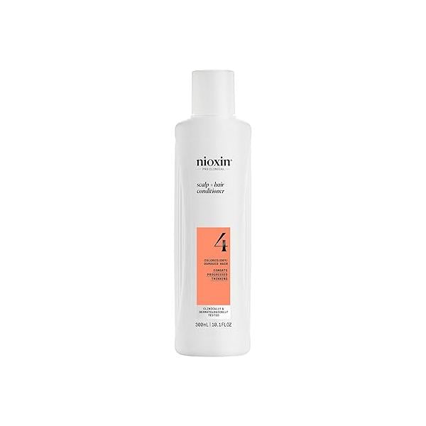 Nioxin System 4 Scalp + Hair Thickening Conditioner For Colored, Dry, & Damaged with Progressed Thinning Maintain Vibrant Color Nourish Boost Density Niacinamide Biotin