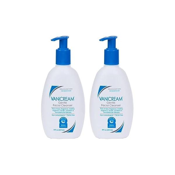 Vanicream Gentle Facial Cleanser, 8 Fl Oz (Pack of 2)