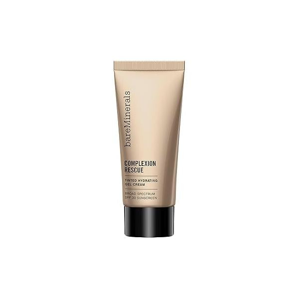 bareMinerals Complexion Rescue Tinted Moisturizer for Face with SPF 30, Vegan Mineral Sunscreen Hyaluronic Acid, Mini Size, Tan Amber 07