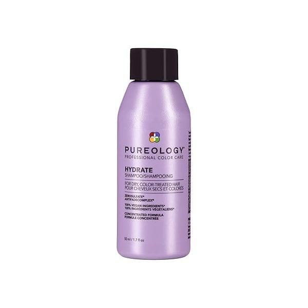 Pureology Hydrate Shampoo - For Dry or Color-Treated Hair, Intense Hydration & Softness, With Rose Extract Green Tea, Vegan Sulfate-Free