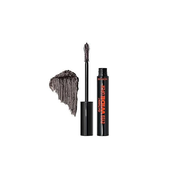 Revlon So Fierce Eyes Wide Open Mascara with Push-up Brush, For Volumizing & High Lifting Eyelashes, Smudge-proof, Flake Resistant, 103 Black Brown, 0.24 fl oz