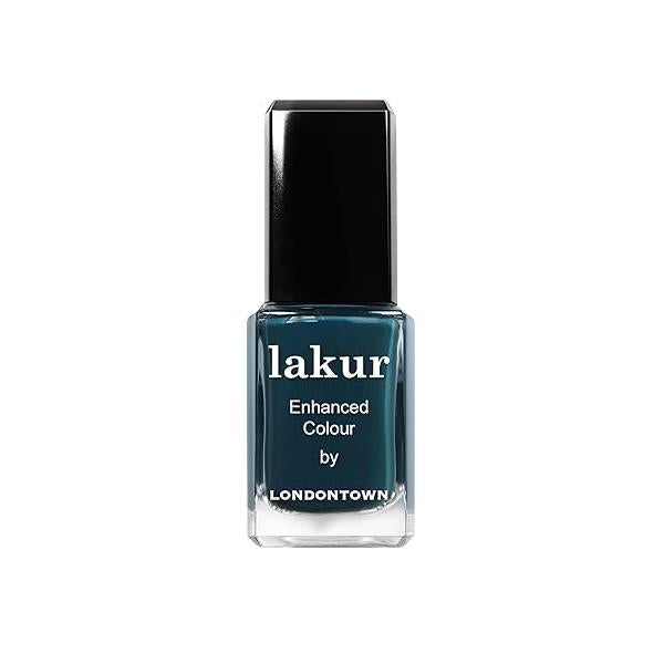 LONDONTOWN lakur Nail Polish - Chip-Resistant, Non-Toxic, Conditions & Hydrates Nails Glossy Shimmery Glittery Blue, .40 fl oz
