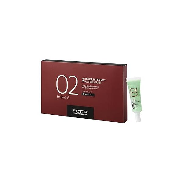 Biotop Professional 02 Eco Anti Dandruff Treatment - Scalp for & Oily, Itchy or Dry Scalps Formulated with a Multi Vitamin Complex (0.67oz)