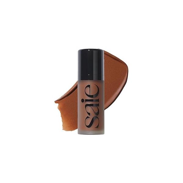 Saie Dew Bronze - Hydrating Liquid Bronzer Stick For a Sun Kissed Glow Contour Infused with Nourishing Skin Care Ingredients Sculpted Face Makeup Essential Sand (0.4 oz)