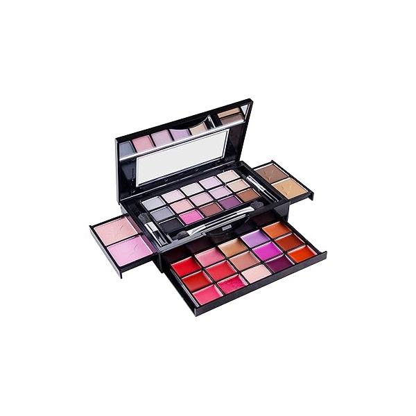 SHANY Fierce & Flawless All-in-One Makeup Set Compact with Mirror, 15 Eye Shadows, 2 Bronzers, Blushes and Lip/Eye Glosses - Applicators Included