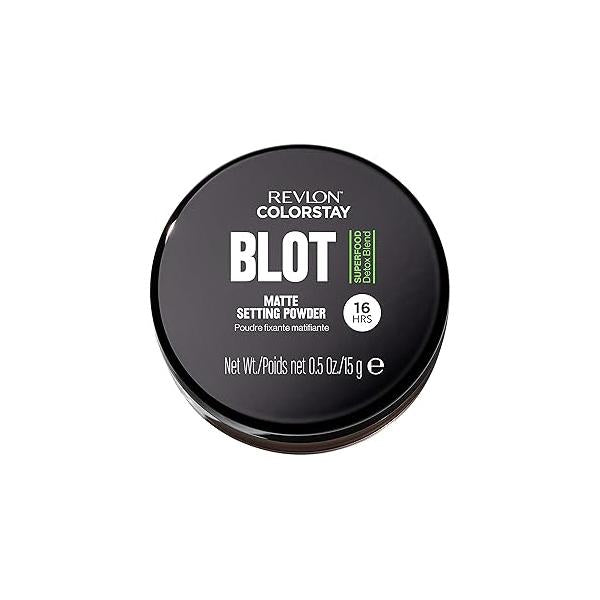 Revlon ColorStay Blot Face Makeup Setting Powder, Mattifying, Blurring & Oil Absorbing, Absorbs Sebum, Blurs Imperfections and Reduces Pore Appearance, 0.5 Oz