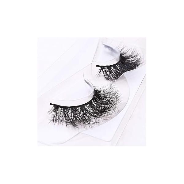 Fluffy Long Thick Dramatic Look 3D Mink False Eyelashes, Handmade Reusable Lashes for Makeup D008