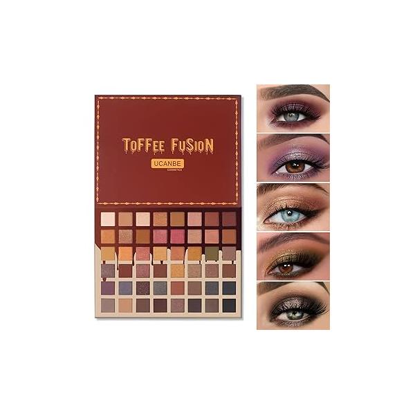 UCANBE EXOTIC FLAVORS Neon Eyeshadow Makeup Palette - 48 Colorful High Pigmented Rainbow Matte Shimmer Glitter Eye Shadow Make Up Pallet Gift Set