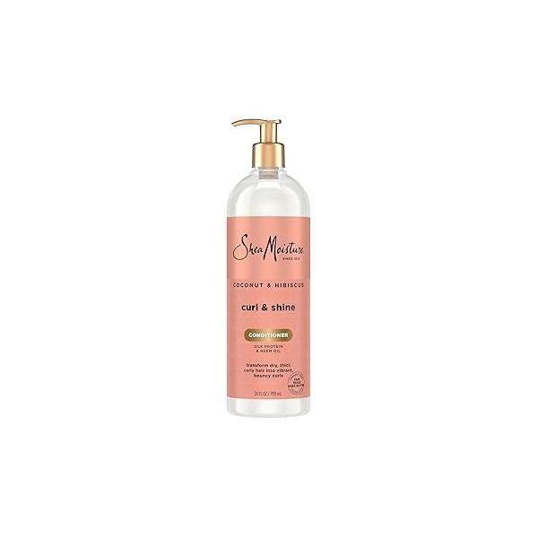 Shea Moisture Curl & Shine Conditioner Coconut Hibiscus, for Thick, Curly Hair, to Moisturize Soften, 24 oz